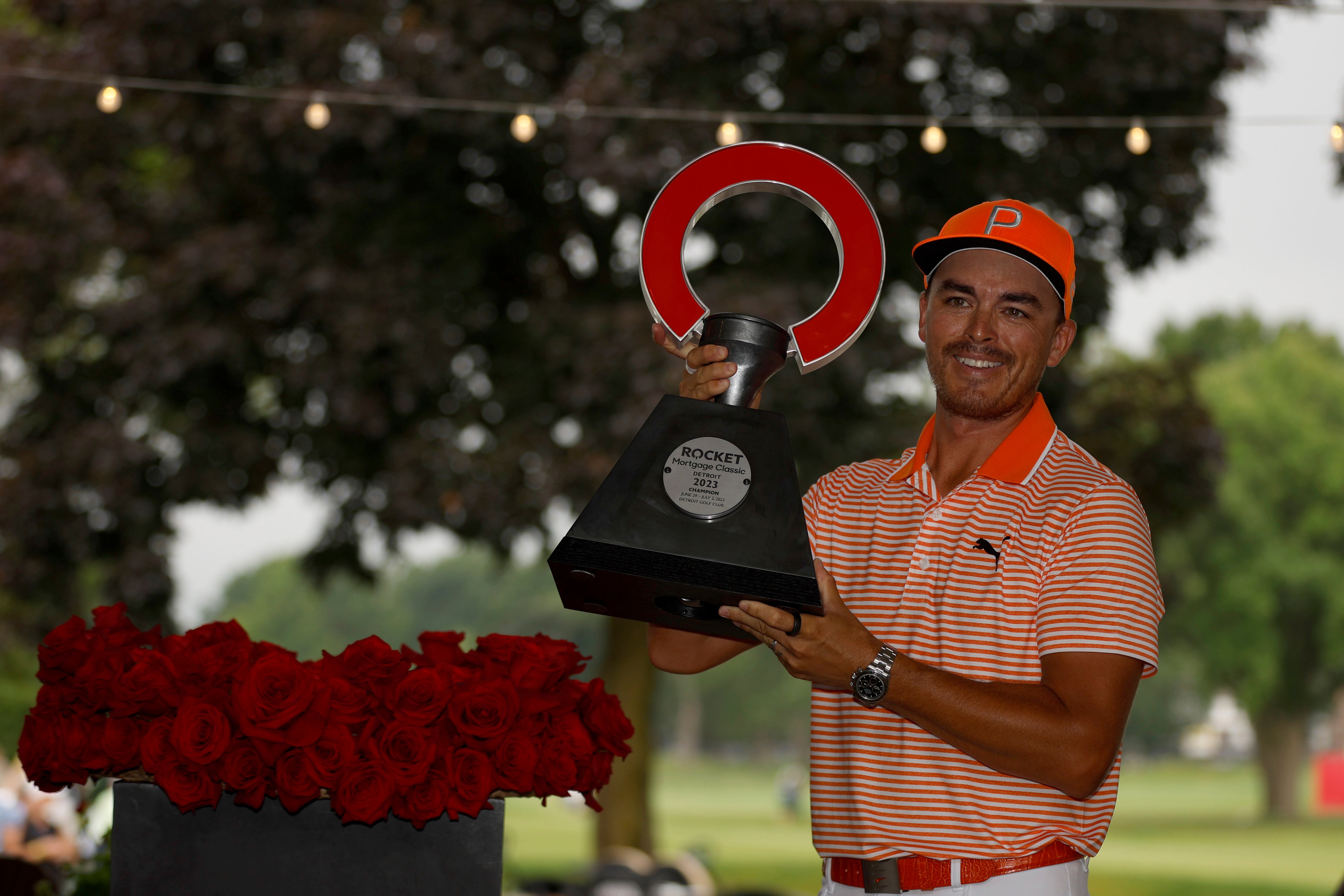 Rickie Fowler se quedó con el Rocket Mortgage Classic. (Photo by Cliff Hawkins/Getty Images)