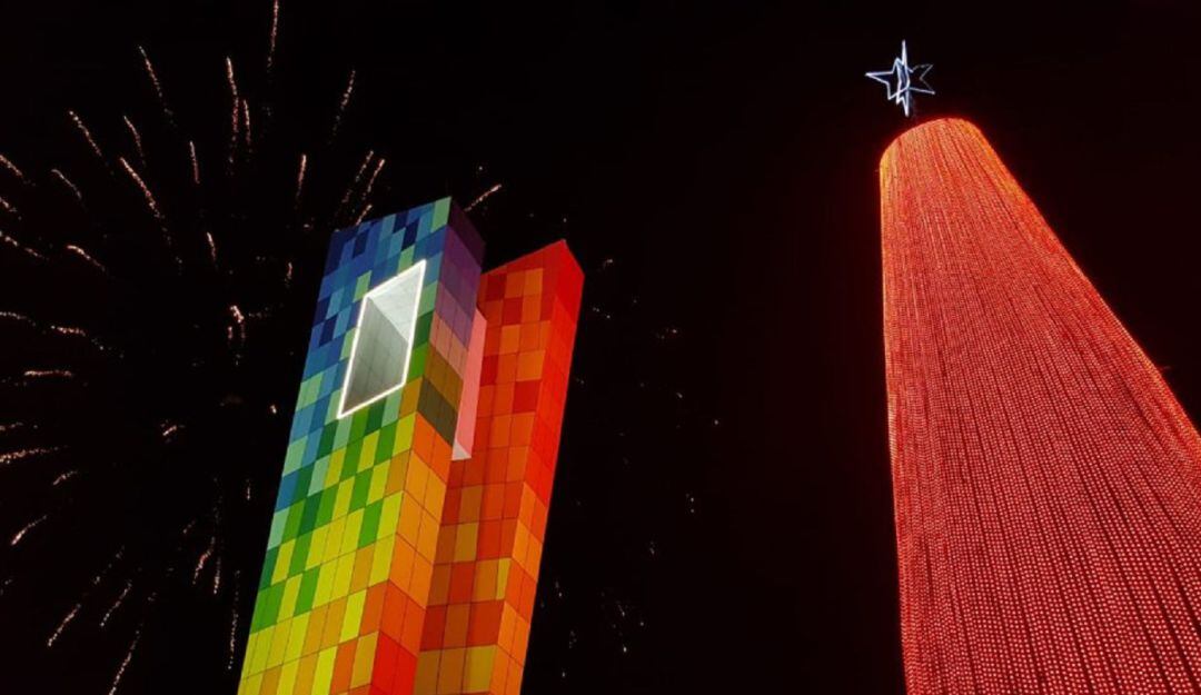 Árbol de Navidad más grande de Colombia.