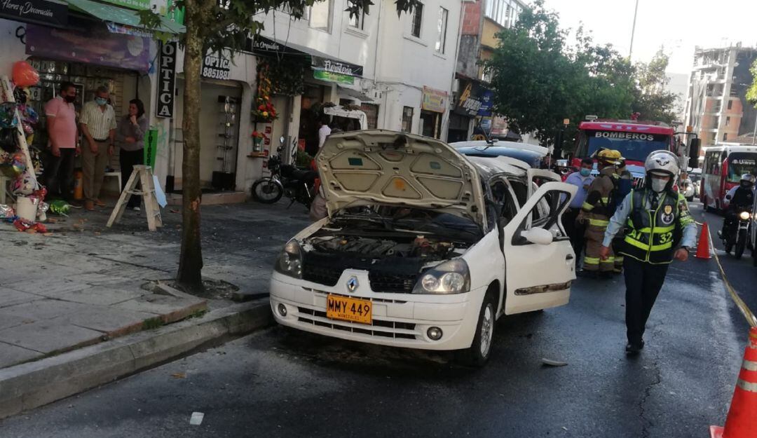 Vehículo en el que eran transportados los cilindros