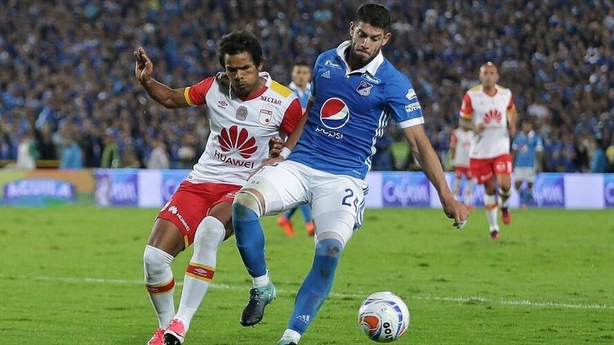 Millonarios derrotó a Santa Fe en el primer partido de la final de la Liga Águila. Foto: Colprensa