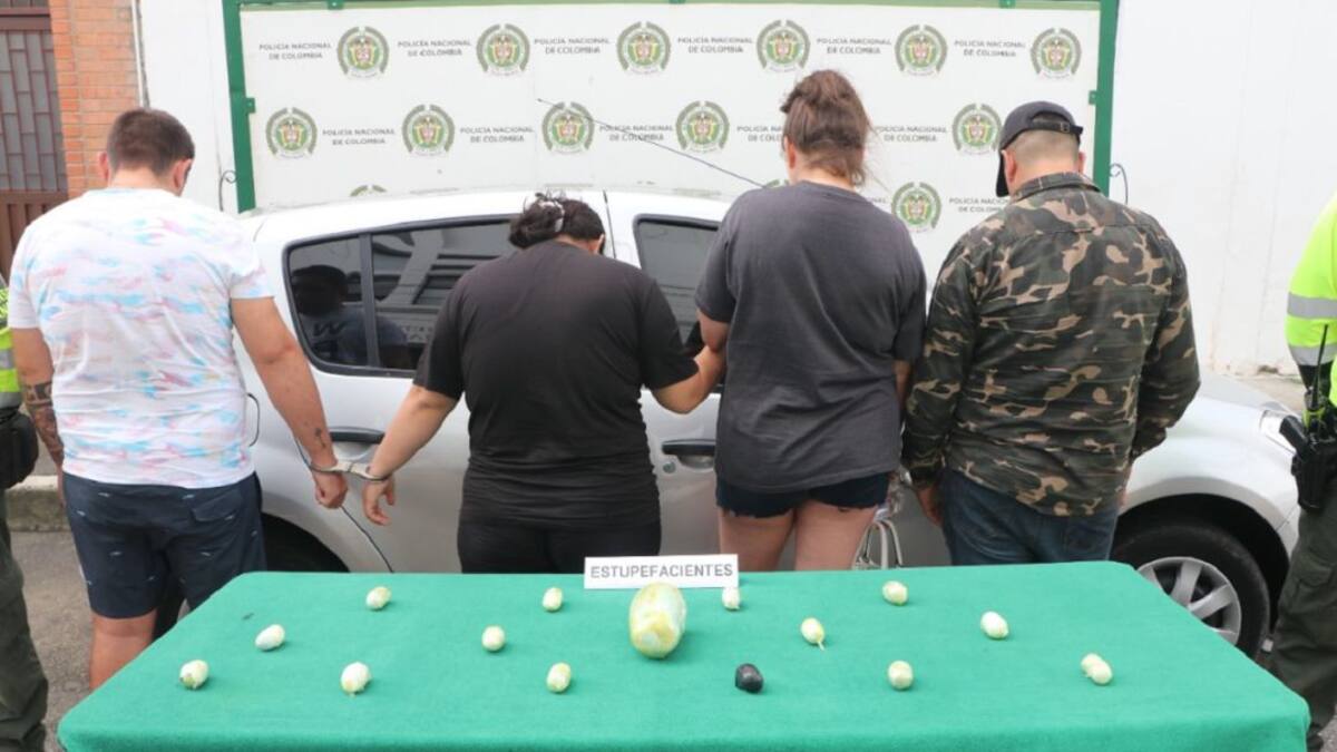 Un italiano, una venezolana y dos colombianos fueron detenidos con cocaína