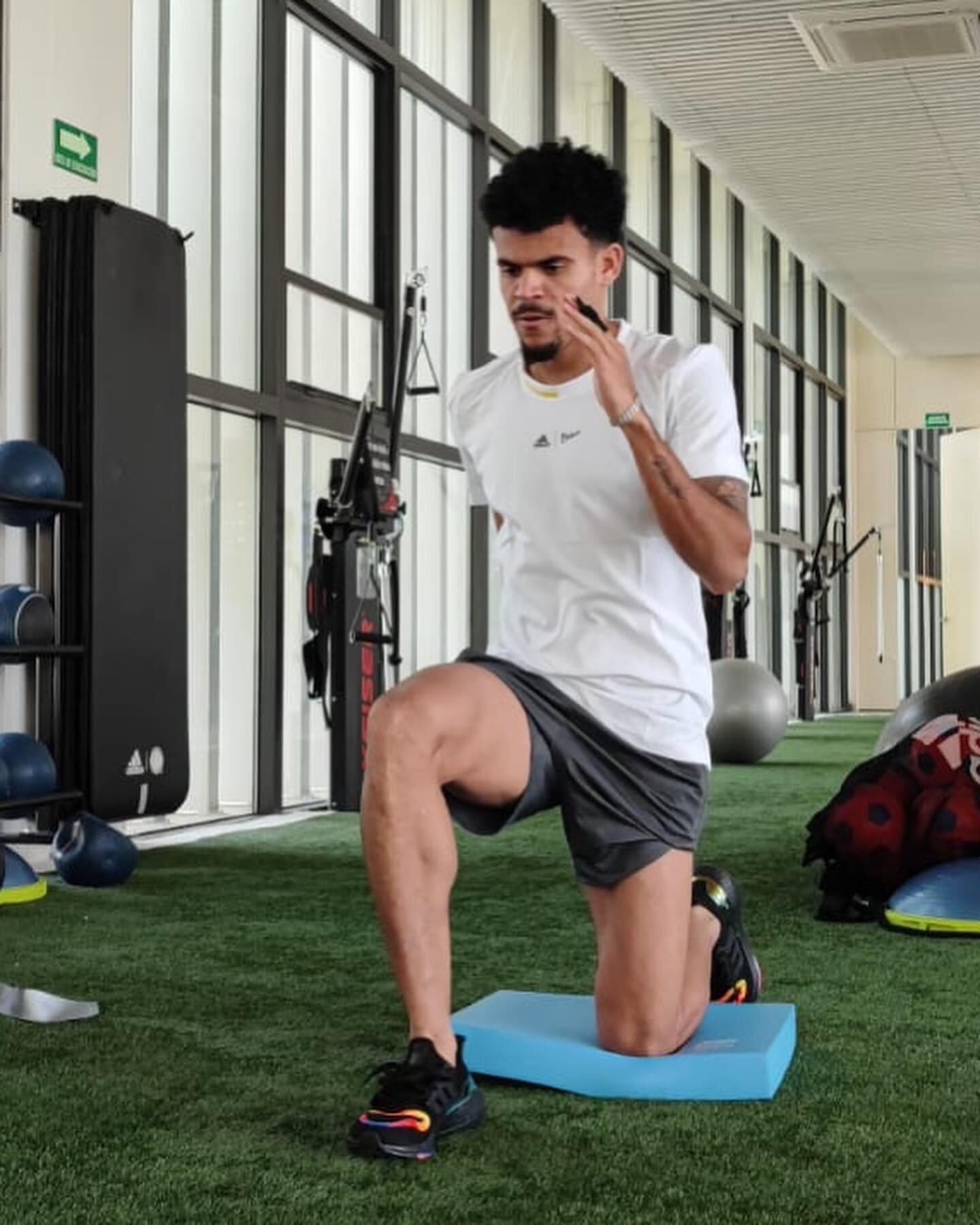 Luis Díaz trabaja en la recuperación tras la lesión de la rodilla izquierda / @LuisFDiaz19.