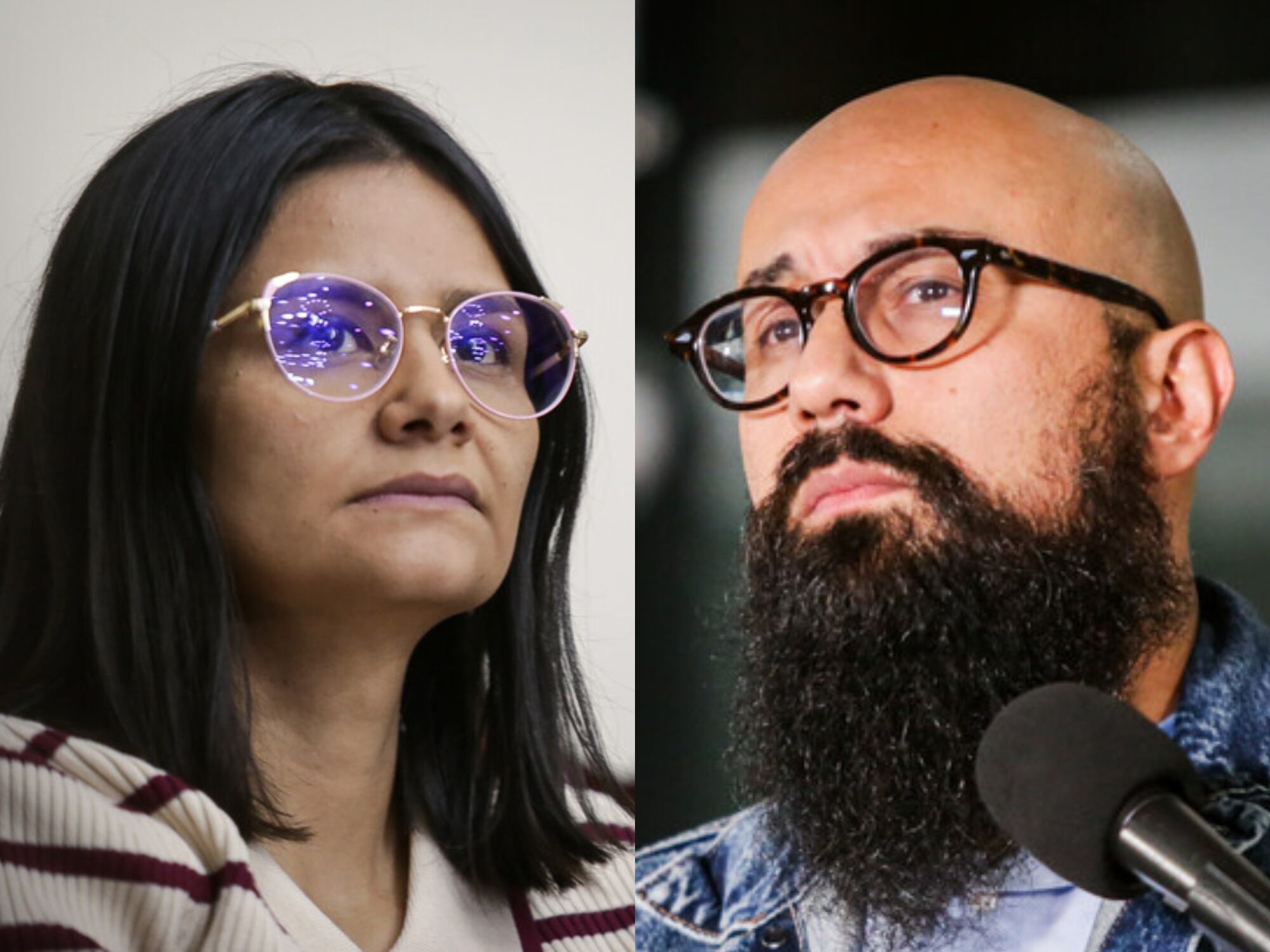 Angie Rodríguez y Carlos Carrillo. Fotos: (Colprensa - Cristian Bayona) / (Colprensa - Mariano Vimos)