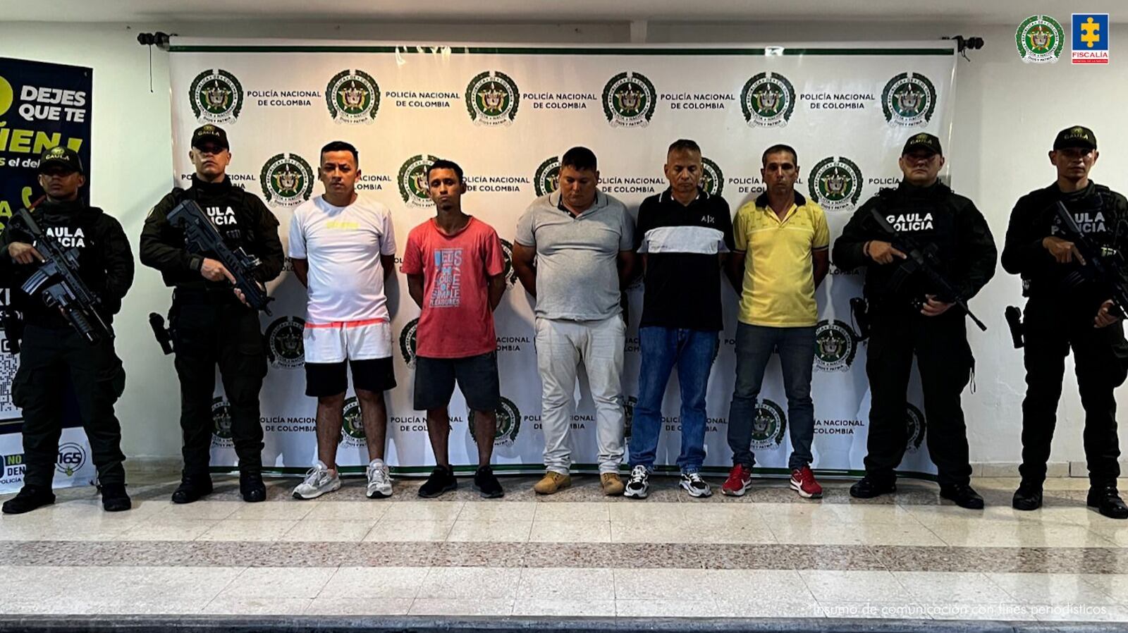 Un juez de control de garantías les impuso medida de aseguramiento en centro carcelario.