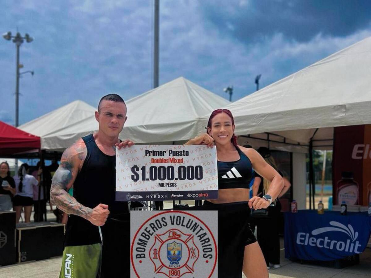 Dos bomberos y reconocidos deportistas de Santa Marta ganan primer puesto en competencia híbrida