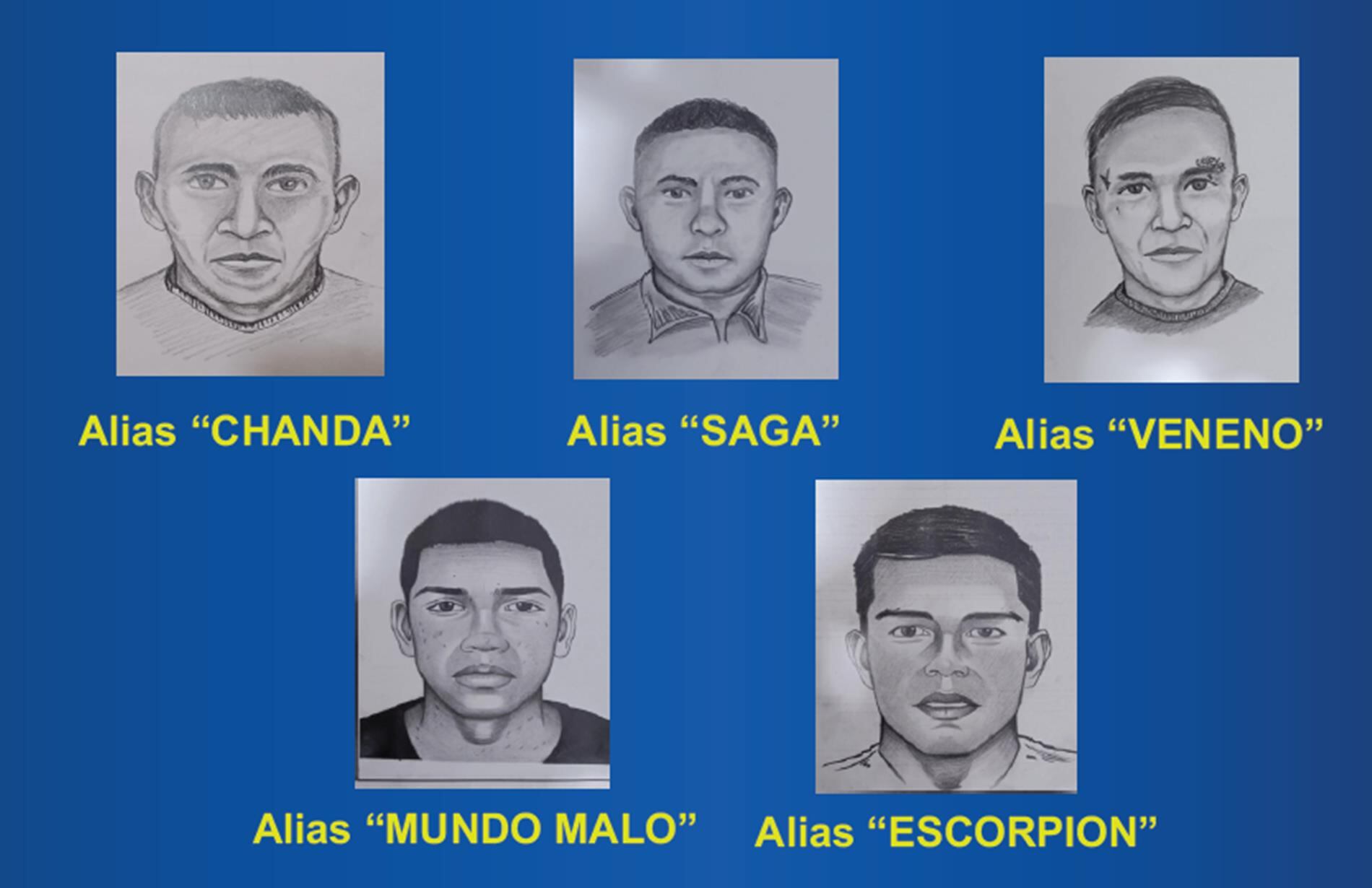 Cartel de los más buscados de Ibagué