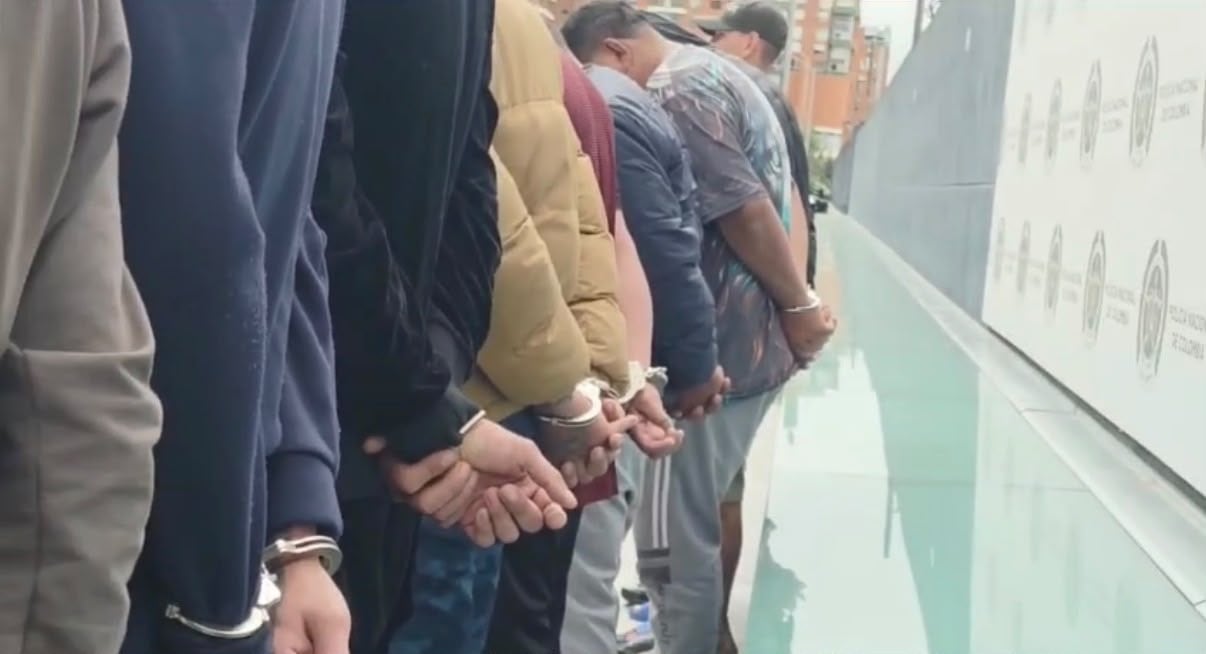Ofensiva contra la extorsión en Bogotá: capturaron a 20 delincuentes, entre esos del Tren de Aragua. Foto: MEBOG.