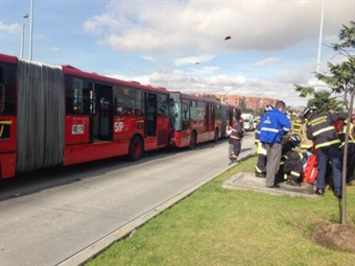 Accidente de Transmilenio causa 27 heridos en el sur de Bogotá