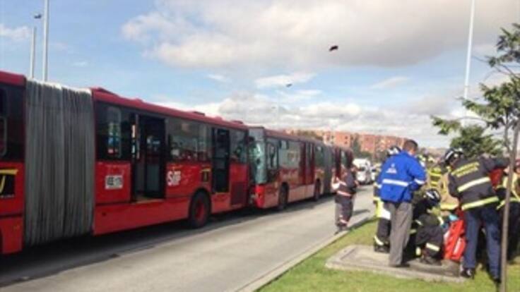 Accidente de Transmilenio causa 27 heridos en el sur de Bogotá