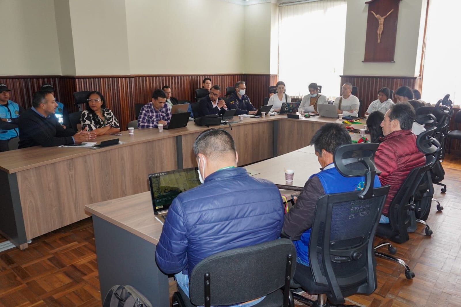 Mesa de trabajo con comunidades indígenas. Foto: Gobernación de Nariño