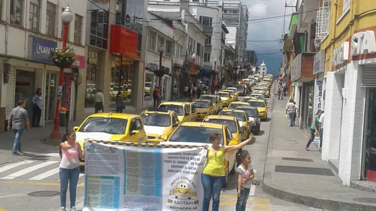 Protestas de Taxistas en Manizales