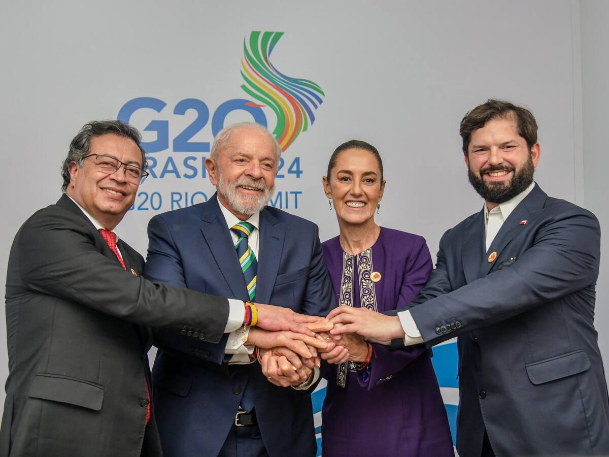 Colombia, Brasil, México y Chile acuerdan fortalecer el bloque progresista en el G20