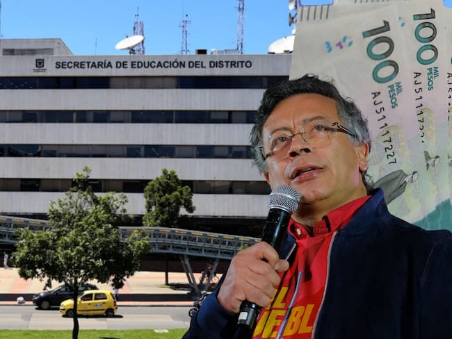 Secretaría de Educación de Bogotá y Gustavo Petro. Fotos: Getty Images y Secretaría de Educación de Bogotá.