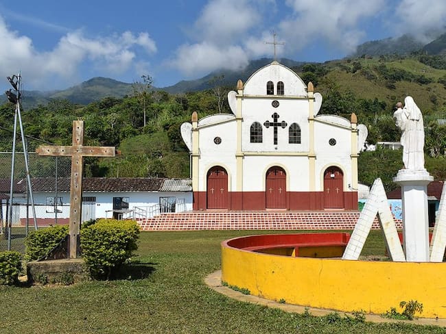 Plaza del corregimiento El Aro de Ituango, Norte de Antioquia. Foto: Unidad para las Víctimas.