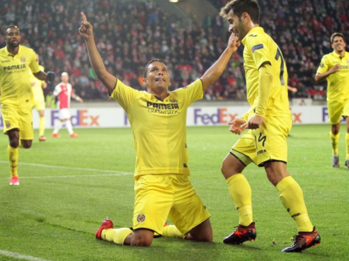 Carlos Bacca anota para el triunfo del Villarreal en la Europa League