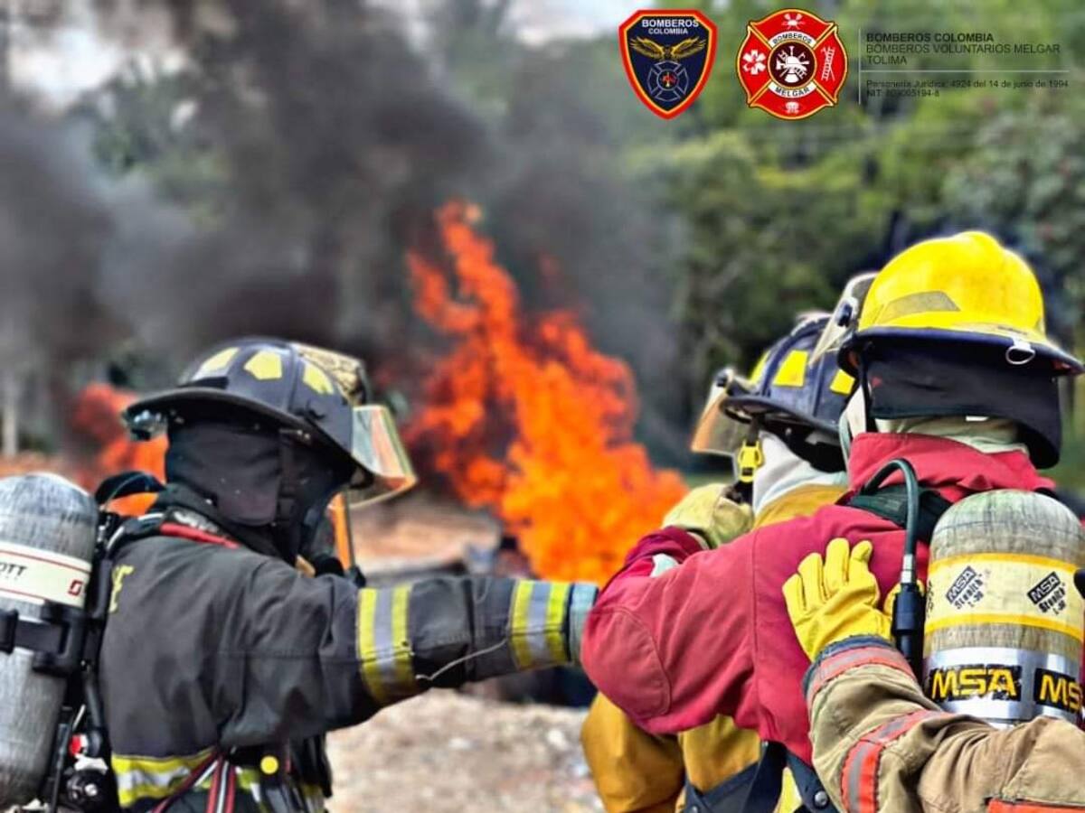 En cese de actividades entraron los bomberos de Carmen de Apicalá, Tolima