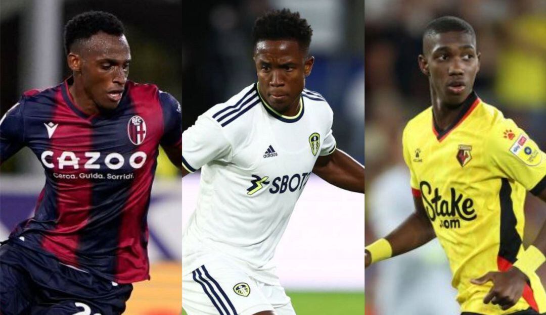 Jhon Lucumí, Luis Sinisterra y Yaser Asprilla