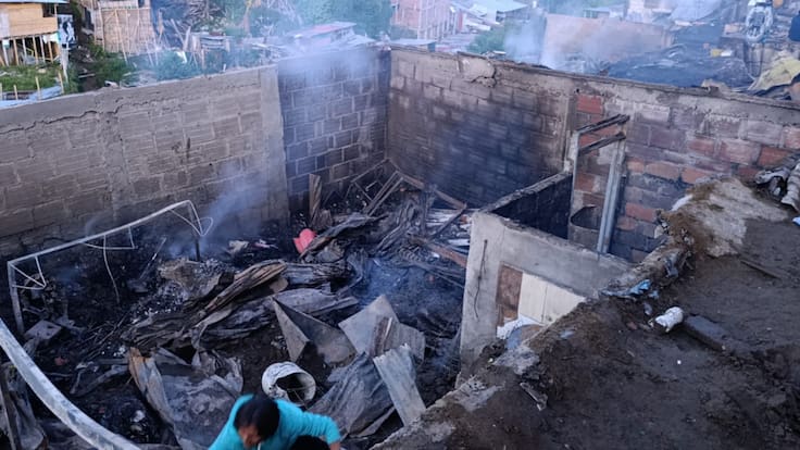 Damnificada incendio Armenia