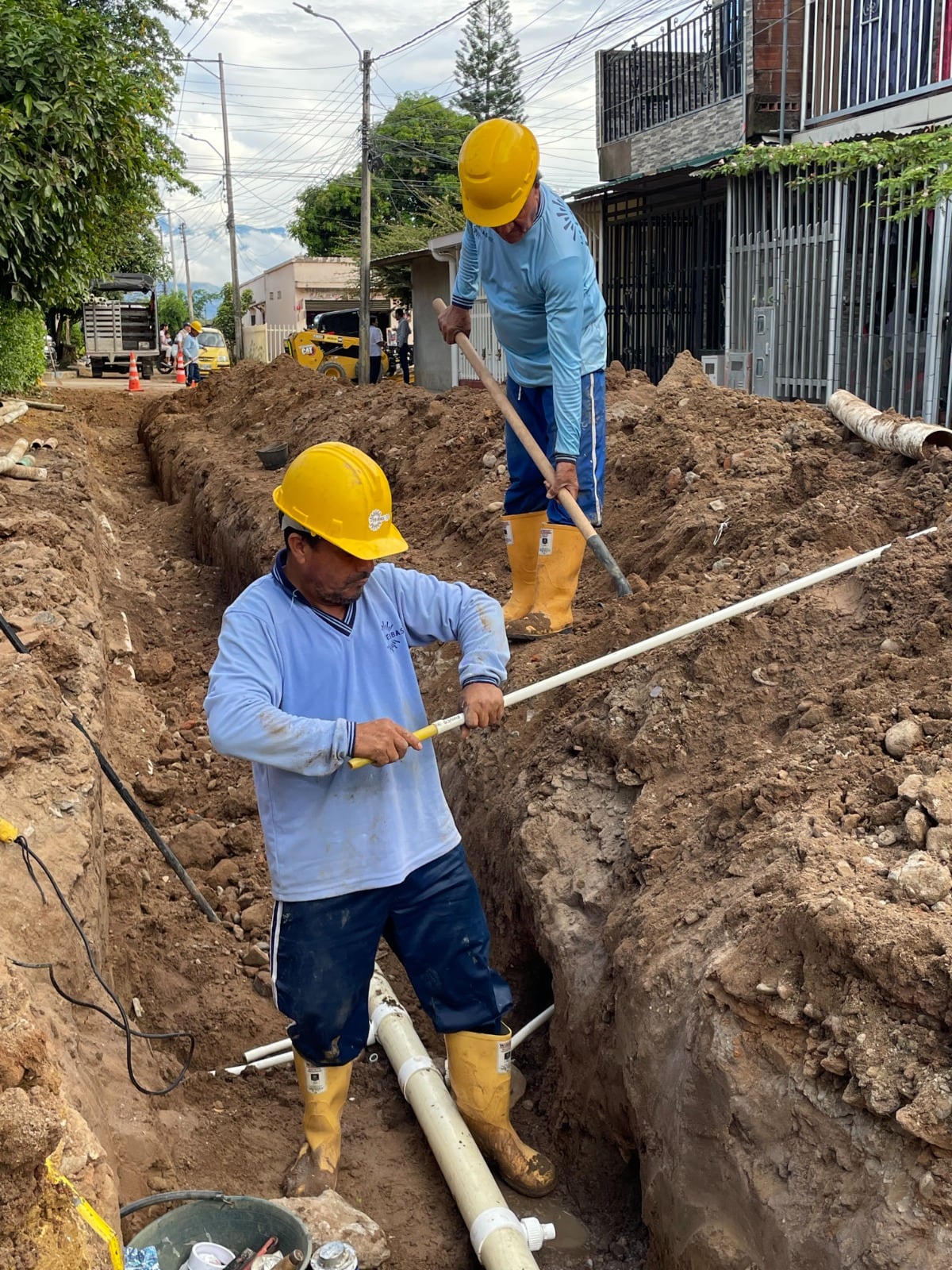 La adecuación de cuatro válvulas de 24 pulgadas en el sector del reservorio. Foto Relacionada.