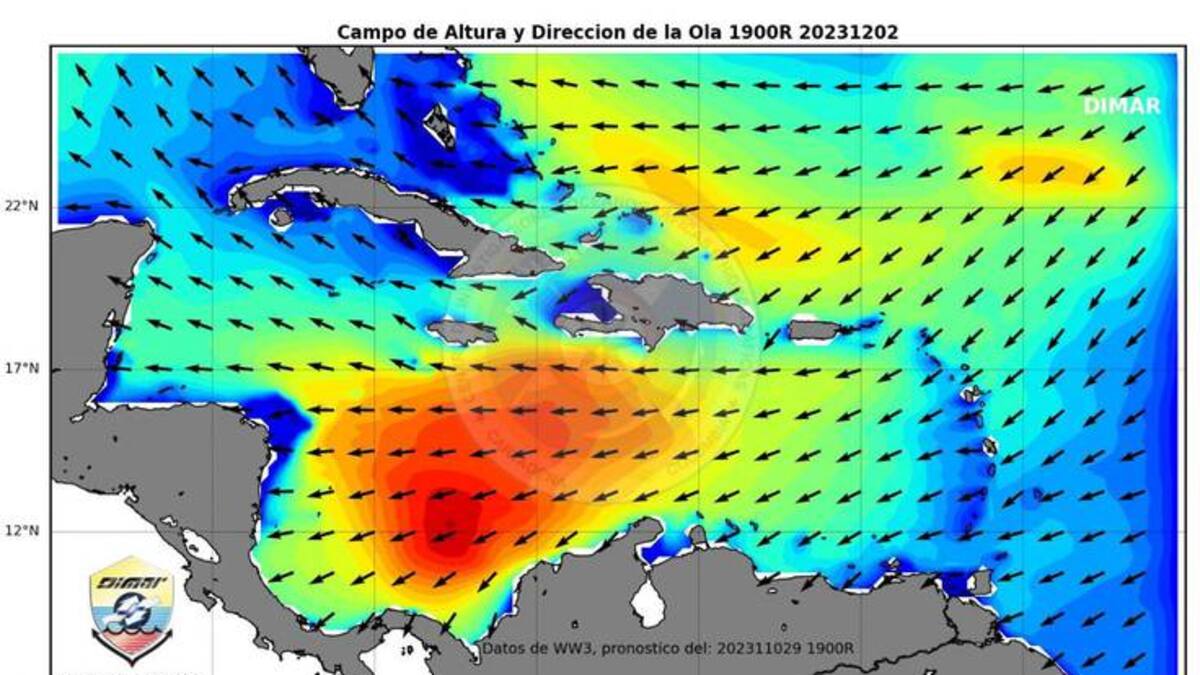 Alerta amarilla en departamentos del Caribe colombiano por fuertes vientos