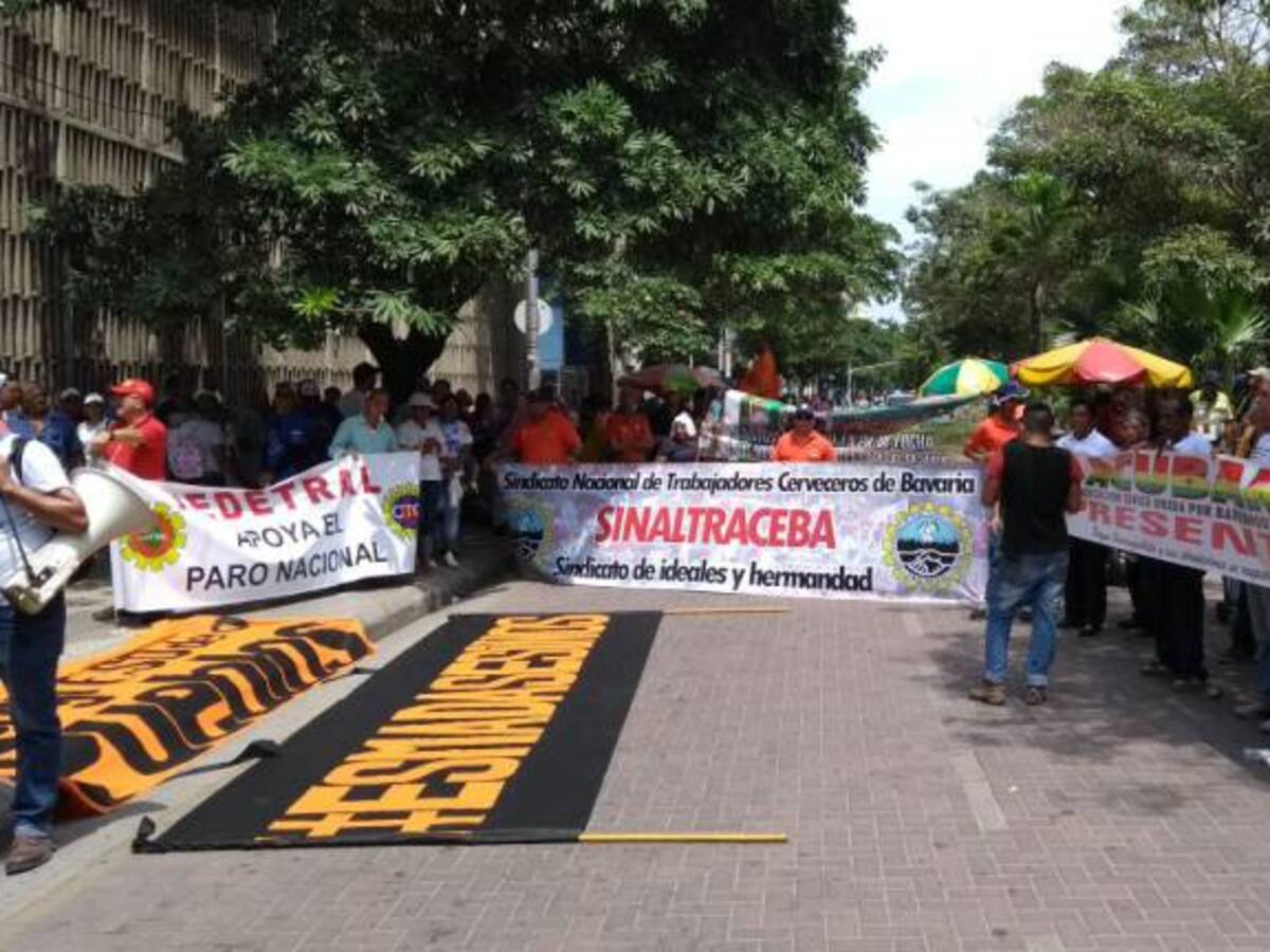 Caos vehícular en el centro de Barranquilla por marchas