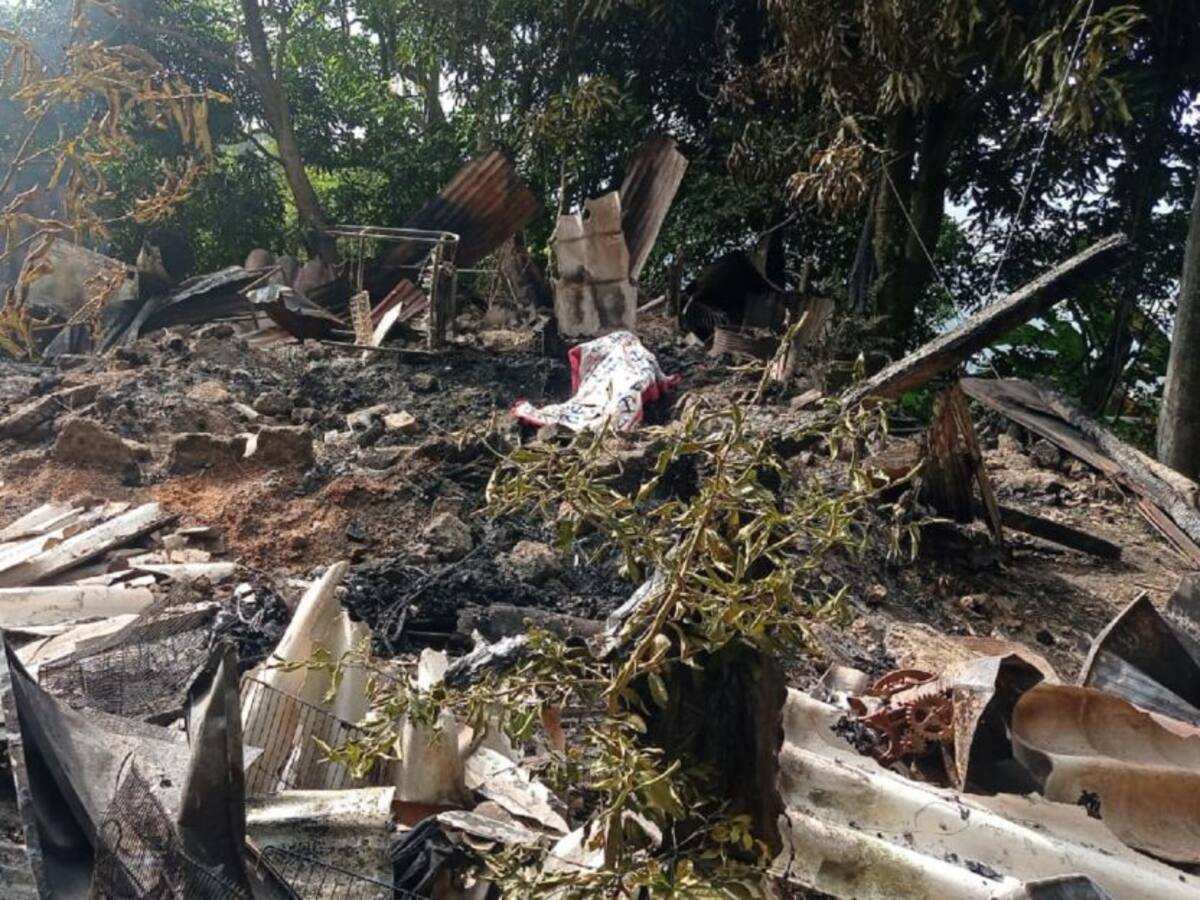 Un adulto mayor murió en medio de un incendio en Ibagué