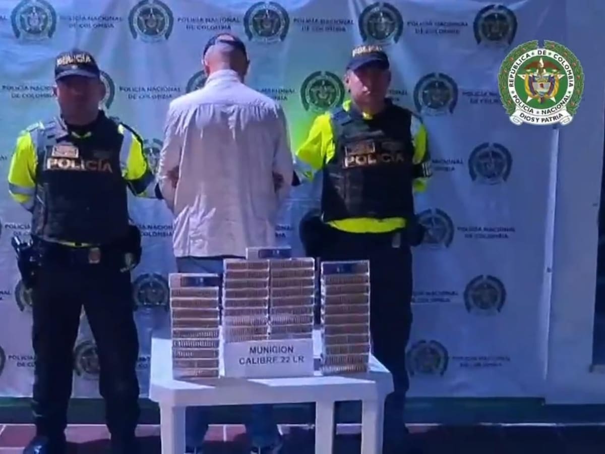Capturan a un hombre que transportaba 5.000 cartuchos para armas de fuego en Boyacá