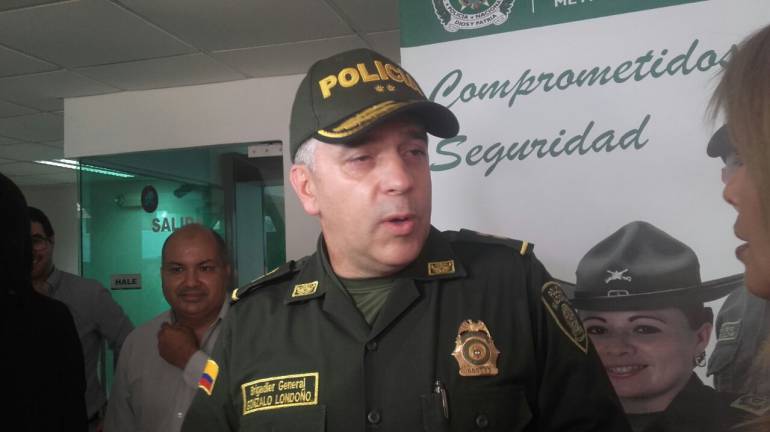 General Gonzalo Londoño, comandante de la Policía Metropolitana de Barranquilla.