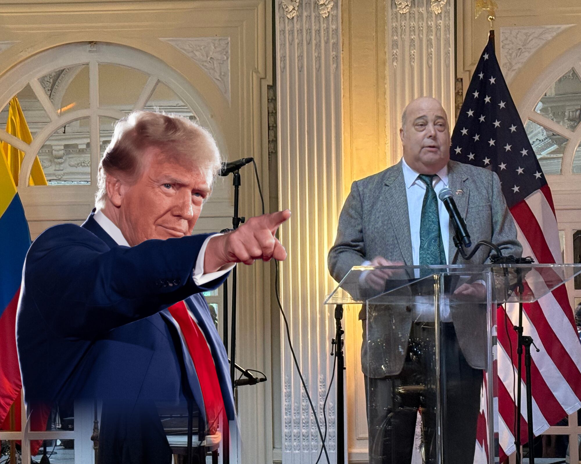 El embajador de Colombia en Estados Unidos, Daniel García-Peña, conmemoró 203 años de relaciones diplomáticas entre ambos países resaltando que pese a los cambios y tensiones políticas en Washington y en Bogotá, la alianza bilateral es clave para la seguridad regional.
(Foto: Caracol Radio / Getty / Cortesía)