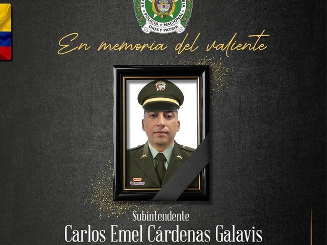 Subintendente Carlos Cárdenas Galaviz, policía asesinado en El Zulia, tras ataque con explosivo.