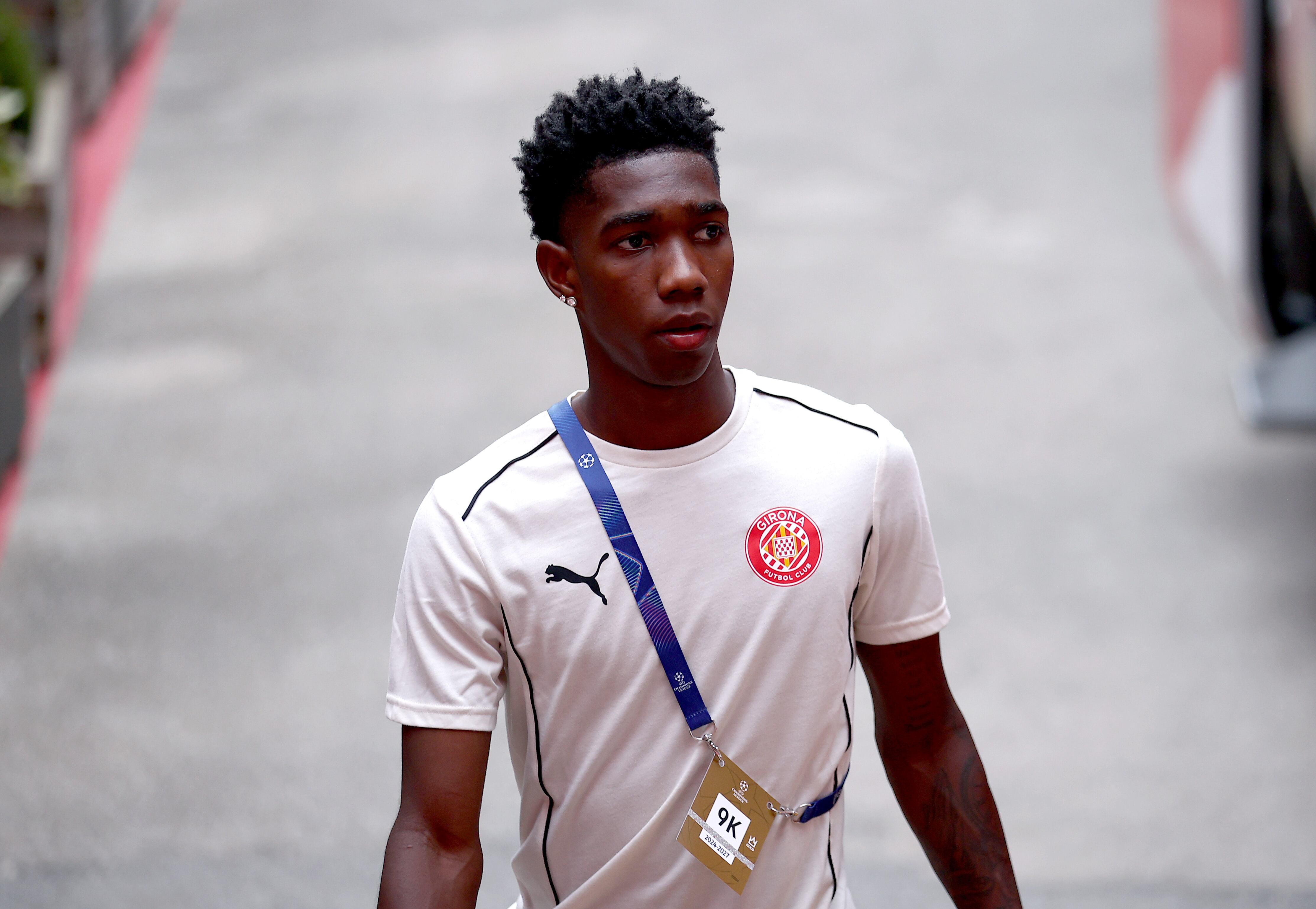 Yaser Asprilla, delantero del Girona FC. (Photo by Eric Alonso - UEFA/UEFA via Getty Images)
