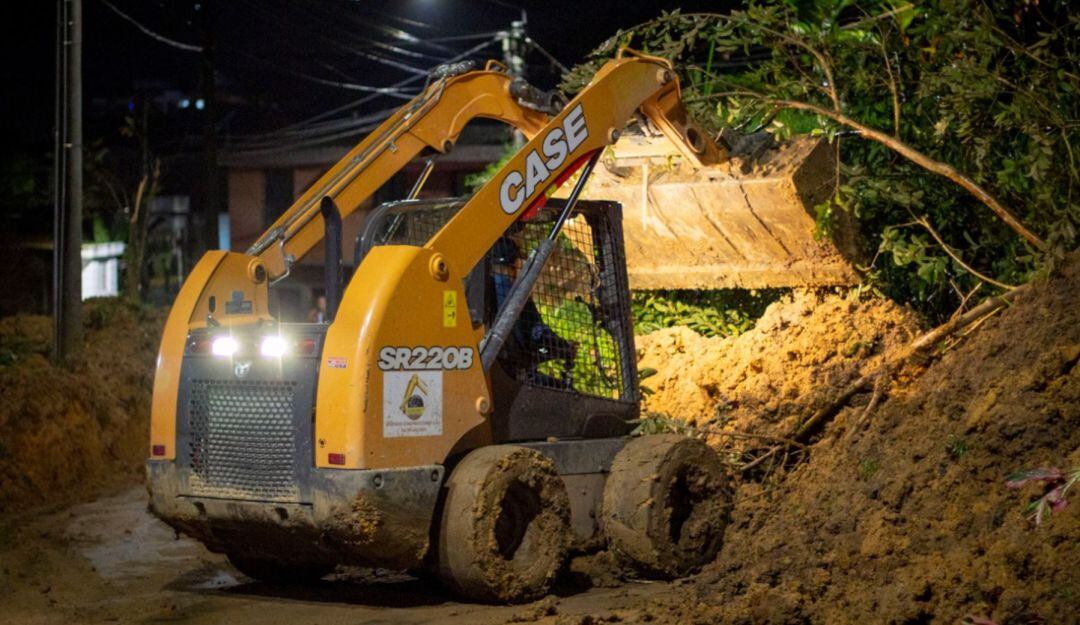 Deslizamiento en el barrio Agusto E. Medina 