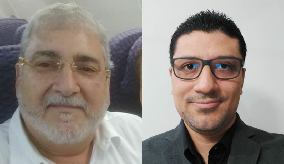 Odontólogo Gilberto Escobar, sobreviviente de COVID-19 y el médico José Atilio Núñez