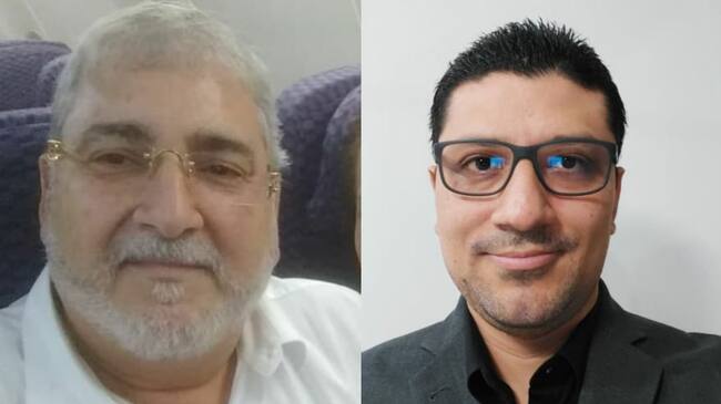 Odontólogo Gilberto Escobar, sobreviviente de COVID-19 y el médico José Atilio Núñez