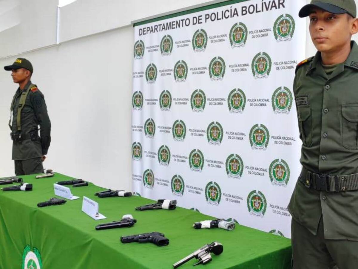Más de 245 armas incautadas en lo corrido del 2022 en Bolívar