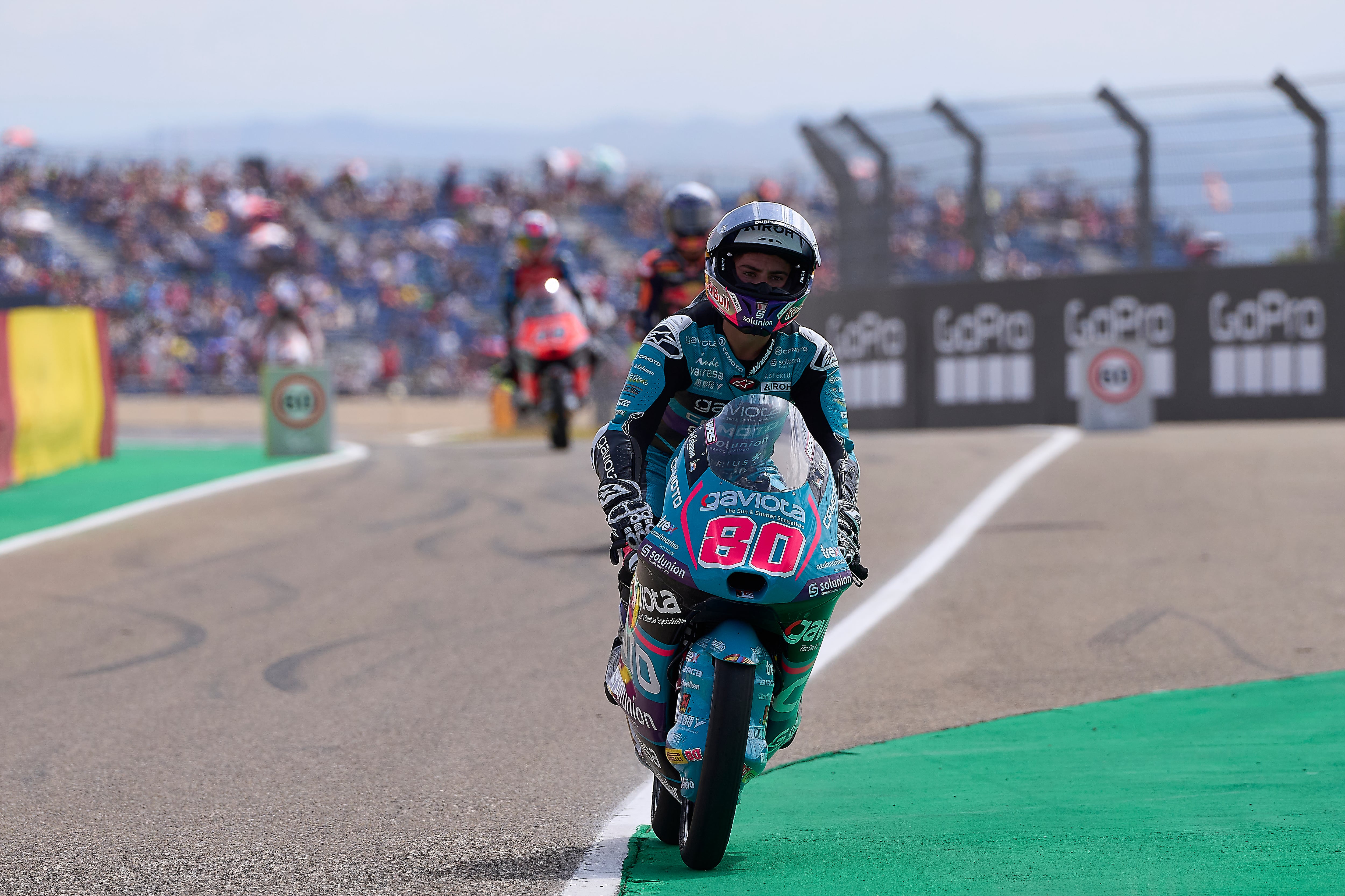 David Alonso, cuarto en el GP de Aragón y líder de la clasificación mundial. (Photo by Jose Breton/Pics Action/NurPhoto via Getty Images)
