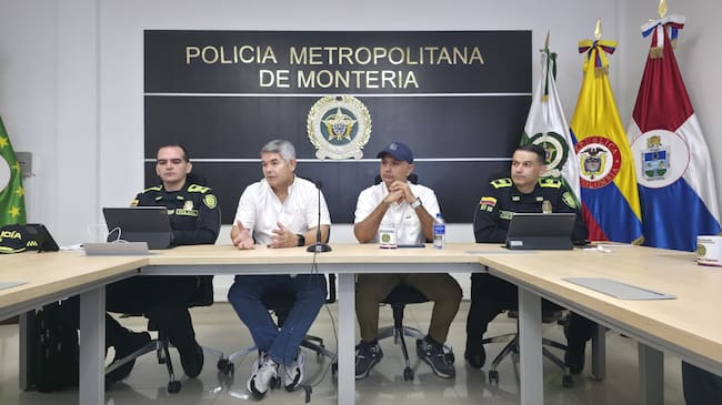 Instalan Puesto de Mando Unificado en Montería por posesión presidencial. Foto: prensa Policía Metropolitana de Montería.