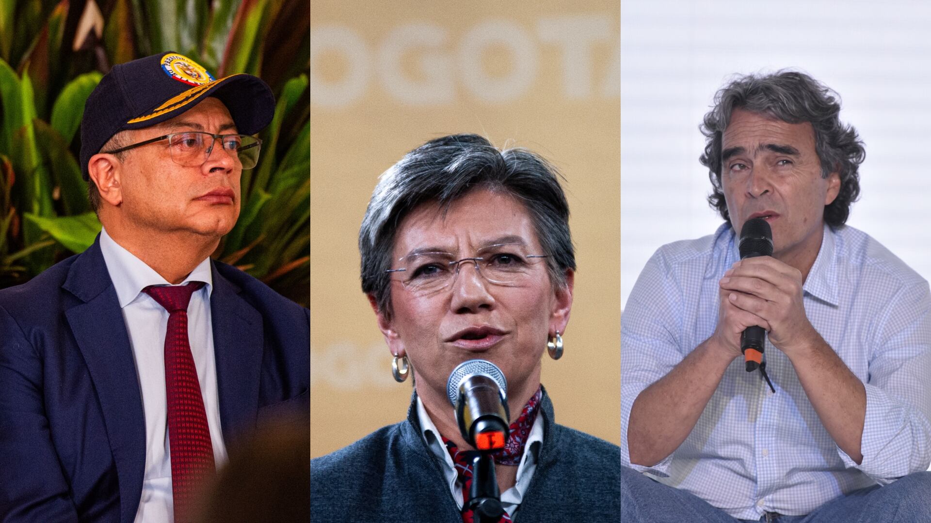 Gustavo Petro - Claudia López - Sergio Fajardo Getty Images / Colprensa