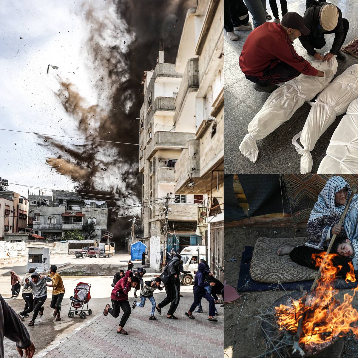 Nueve días de bombardeos israelíes en Gaza: 142.000 desplazados y 855 muertos