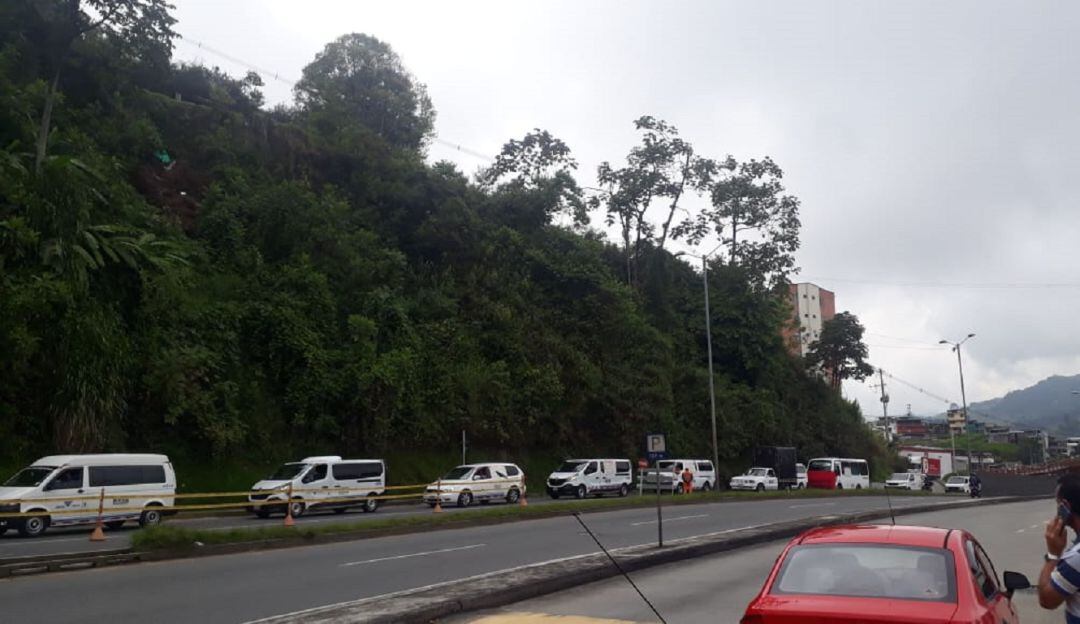 Caravana de transportadores en Manizales