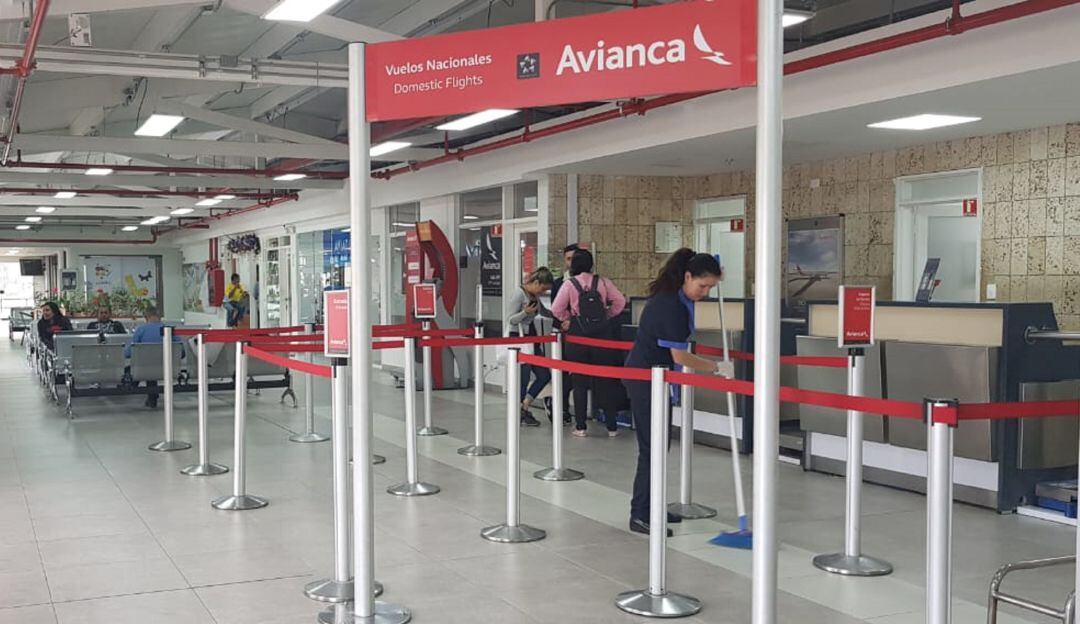 Plataforma de Avianca en el aeropuerto La Nubia