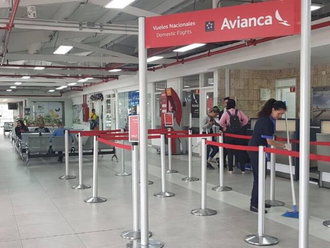 Plataforma de Avianca en el aeropuerto La Nubia