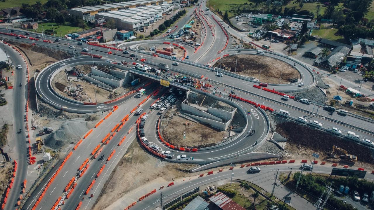 Intercambio vial Fernando Botero. Foto: Gobernación de Antioquia.