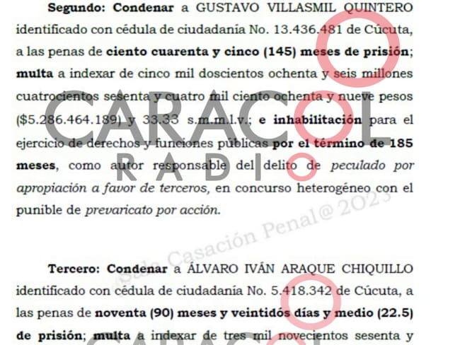 Corte condenó a prisión a exalcalde de Cúcuta y abogado por caso de pensiones