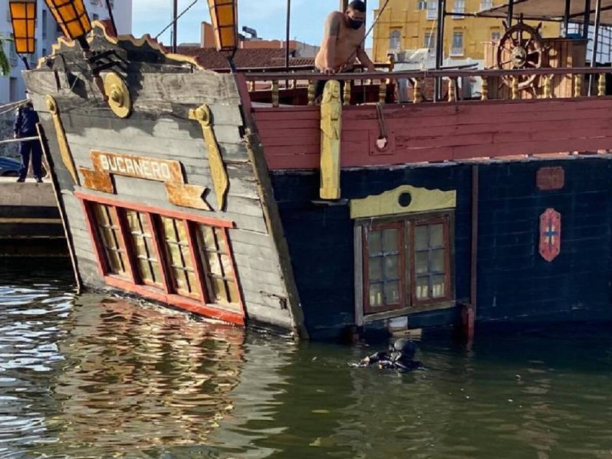 Capitanía de Puerto de Cartagena advirtió deterioro del galeón Bucanero