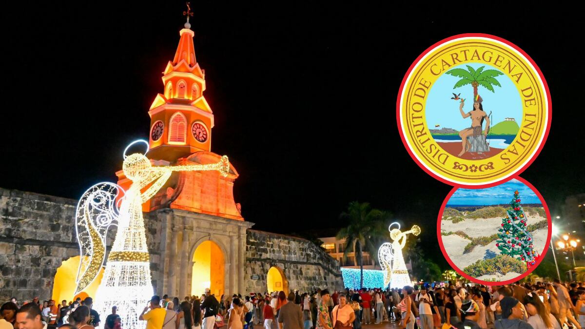 Encendido del alumbrado navideño en Cartagena de Indias (créditos: Alcaldía de Cartagena y GettyImages)