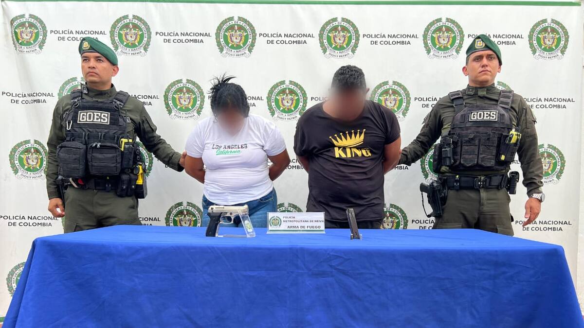 Durante una caravana fúnebre en Neiva, fueron capturadas dos personas que realizan tiros al aire
