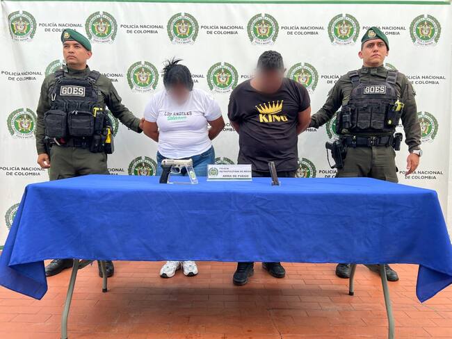 La captura se realizó durante una caravana fúnebre . Foto policía Neiva.