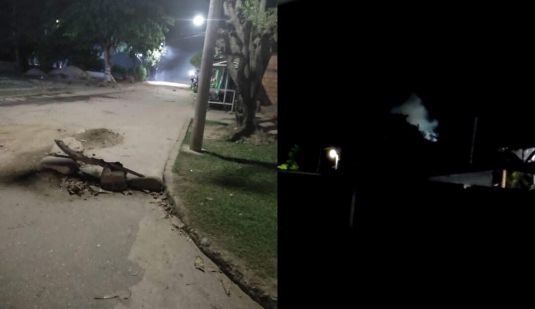 Lugar del impacto del cilindro