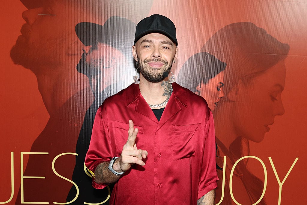 SAO PAULO, BRAZIL - SEPTEMBER 27: Jesse Huerta of Jesse & Joy poses backstage during a concert on their El Despecho Tour at Audio Club on September 27, 2026 in Sao Paulo, Brazil. (Photo by Mauricio Santana/Getty Images)